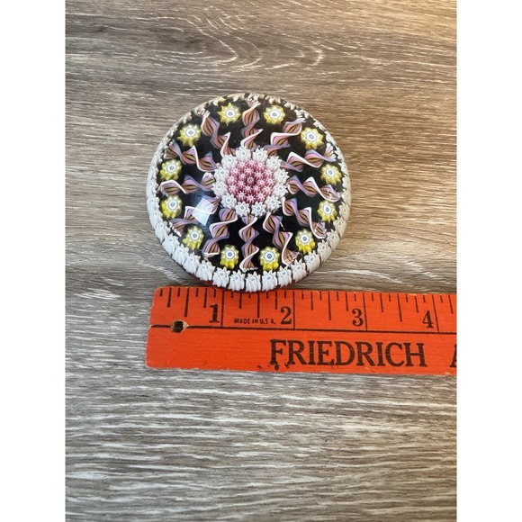 Vtg Perthshire Scotland Millefiori 12 Spoke Radial Twist 2.5" Glass Paperweight - Picture 12 of 12